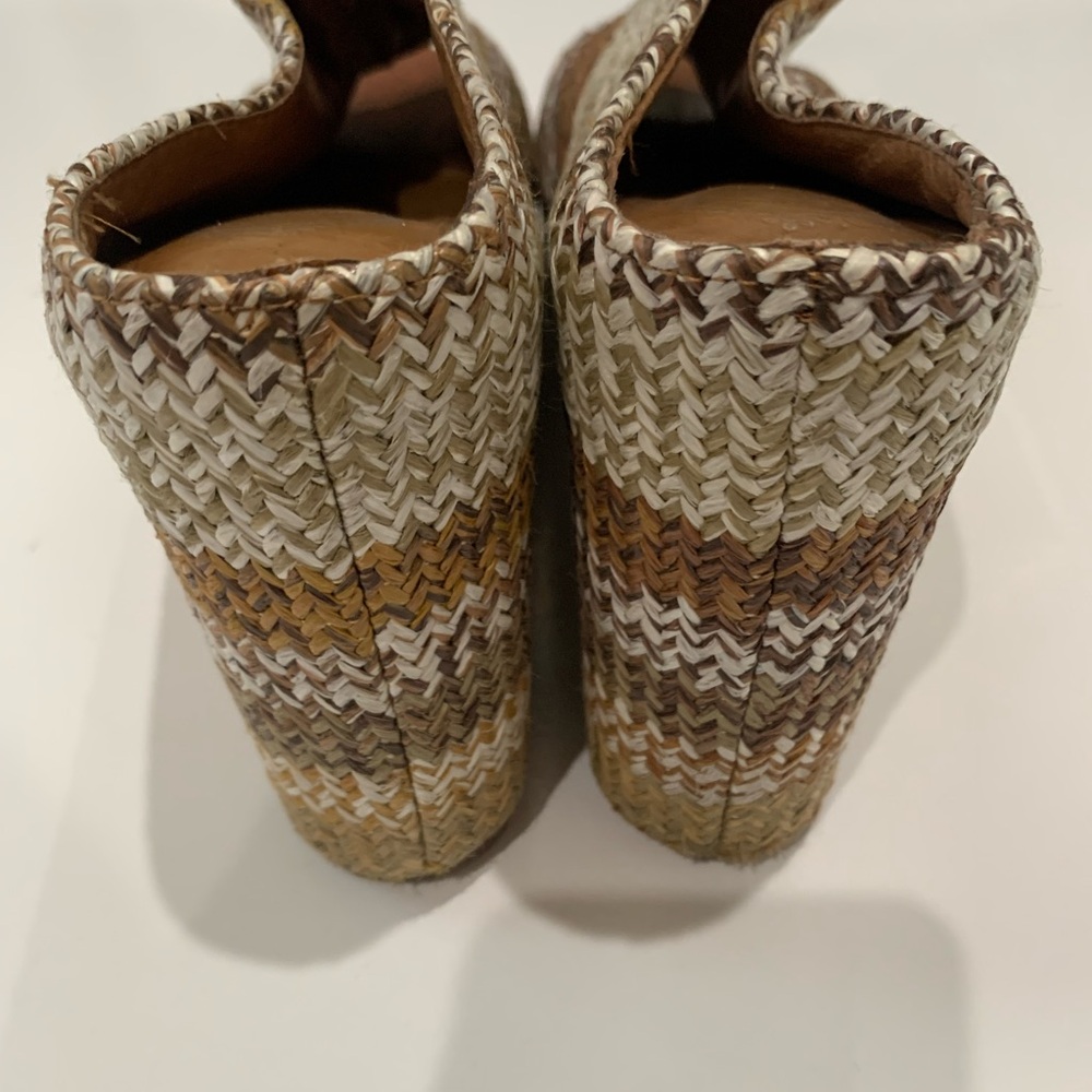Jeffrey Campbell Virgo Wedge sandal neutral woven women’s size 9 - Picture 4 of 7